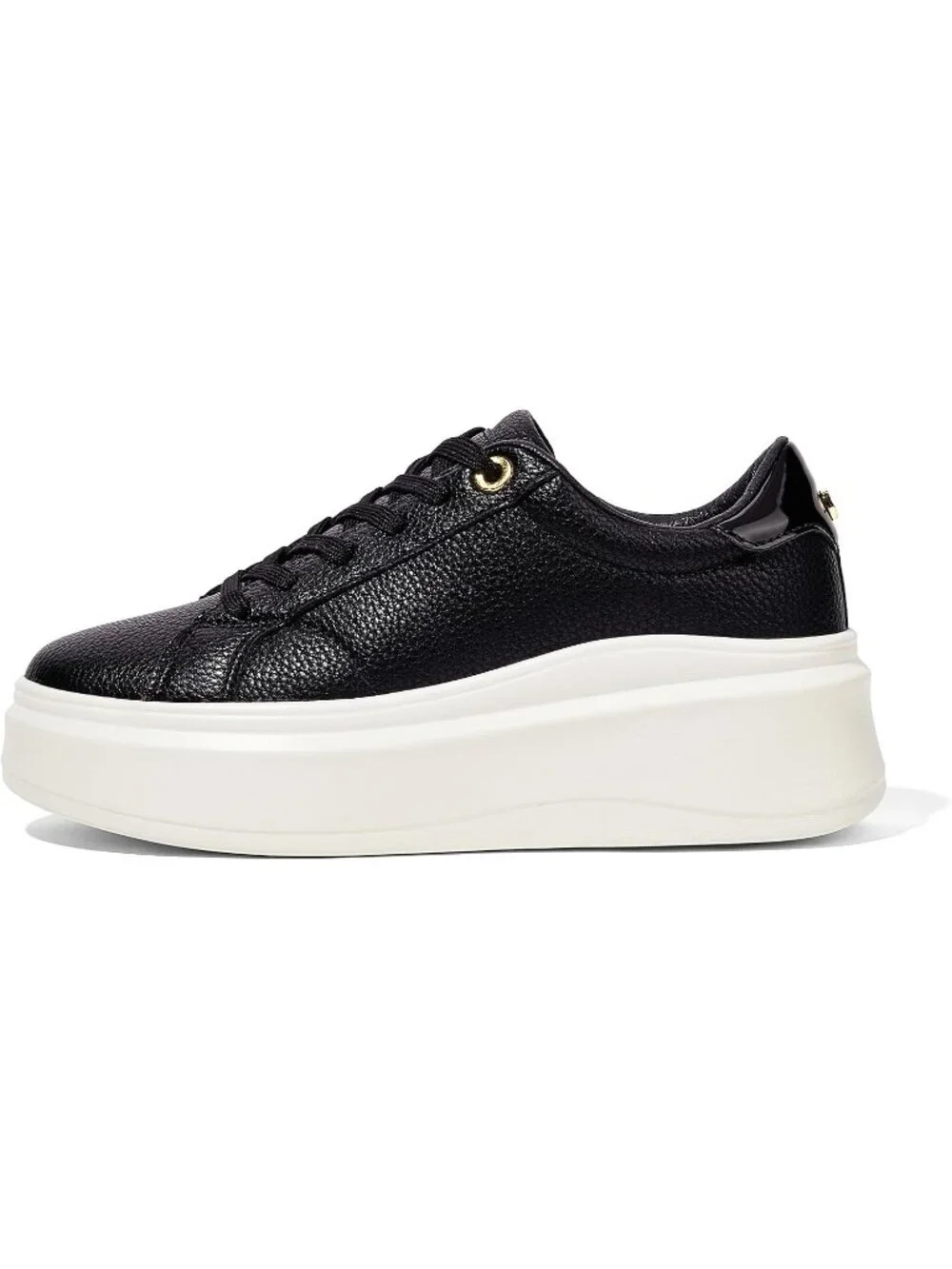 🆕Women's Black Platform Fashion Sneakers Classic Low Top Thick Sole Casual